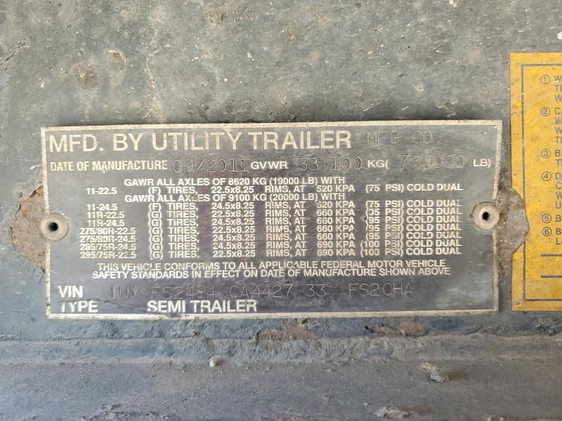 Продажа на аукционе авто 2012 Utlity Trailers, vin: 1UYFS2484CA442733, номер лота: 54898916