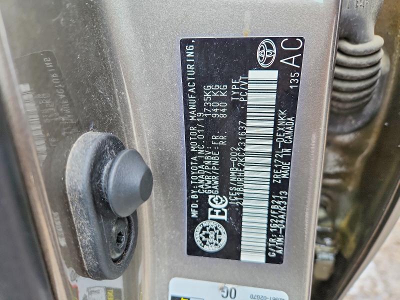 Продаж на аукціоні авто 2019 Toyota Corolla, vin: 2T1BURHE2KC231637, номер лоту: 78888255