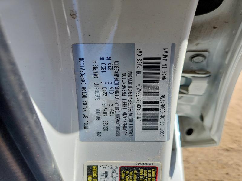 Продаж на аукціоні авто 2025 Mazda 3, vin: JM1BPACM2S1784204, номер лоту: 46301016