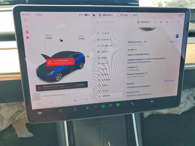 45552026 :رقم المزاد ، 5YJYGDED4MF116536 vin ، 2021 Tesla Model Y مزاد بيع