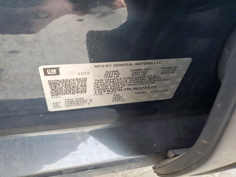 2020 Cadillac Escalade მანქანა იყიდება აუქციონზე, vin: 1GYS3CKJ9LR227172, აუქციონის ნომერი: 79613535