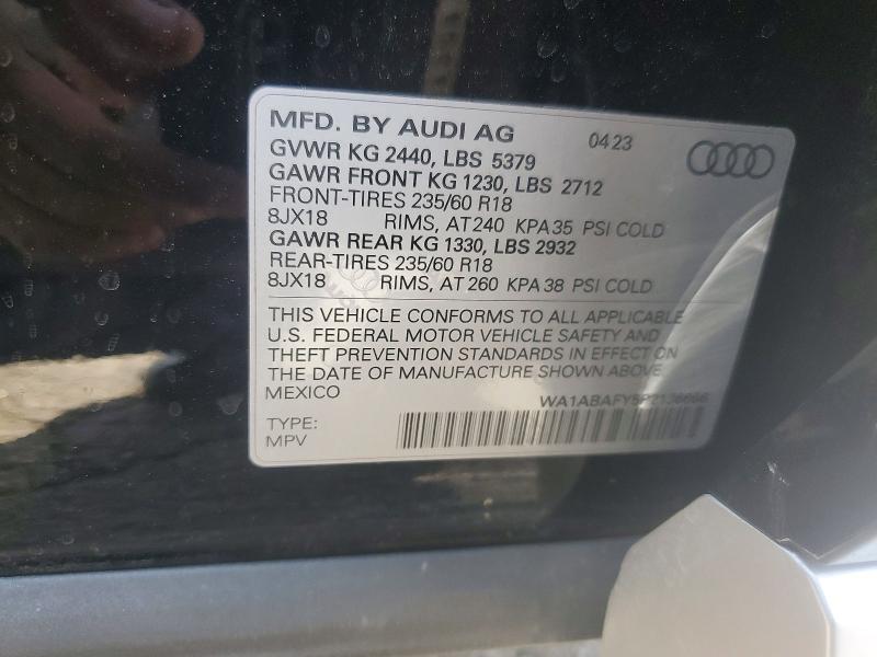 Продажа на аукционе авто 2023 Audi Q5, vin: WA1ABAFY5P2136666, номер лота: 47719446