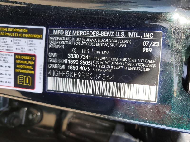 Aukcja sprzedaży 2024 Mercedes-benz Gls, vin: 4JGFF5KE9RB038564, numer aukcji: 47048806