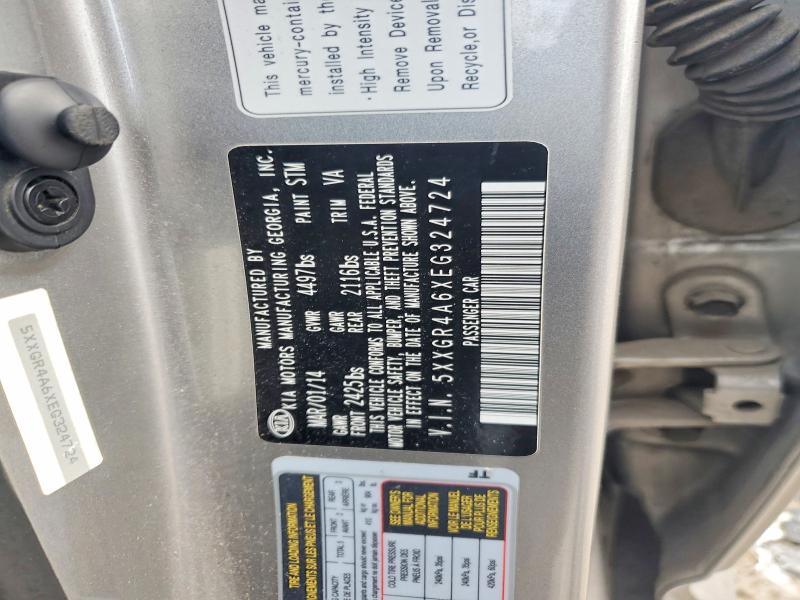 Продажа на аукционе авто 2014 Kia Optima, vin: 5XXGR4A6XEG324724, номер лота: 41592686
