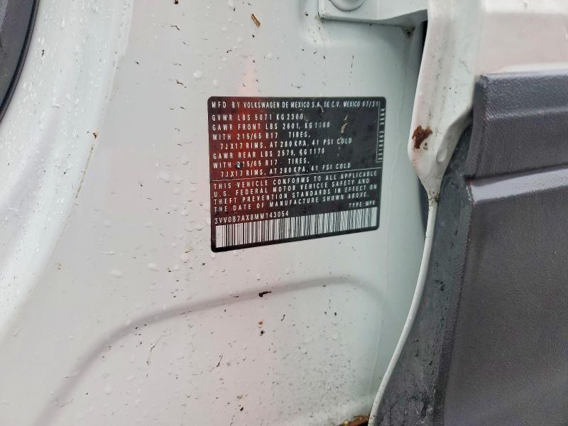 46055976 :رقم المزاد ، 3VV0B7AX8MM143054 vin ، 2021 Volkswagen Tiguan مزاد بيع