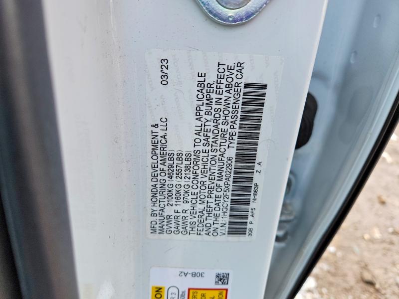 Продажа на аукционе авто 2023 Honda Accord, vin: 1HGCY2F5XPA022906, номер лота: 46574196