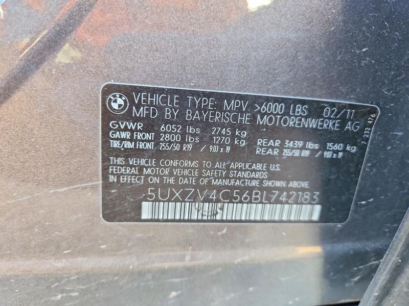 Aukcja sprzedaży 2011 Bmw X5, vin: 5UXZV4C56BL742183, numer aukcji: 47707066
