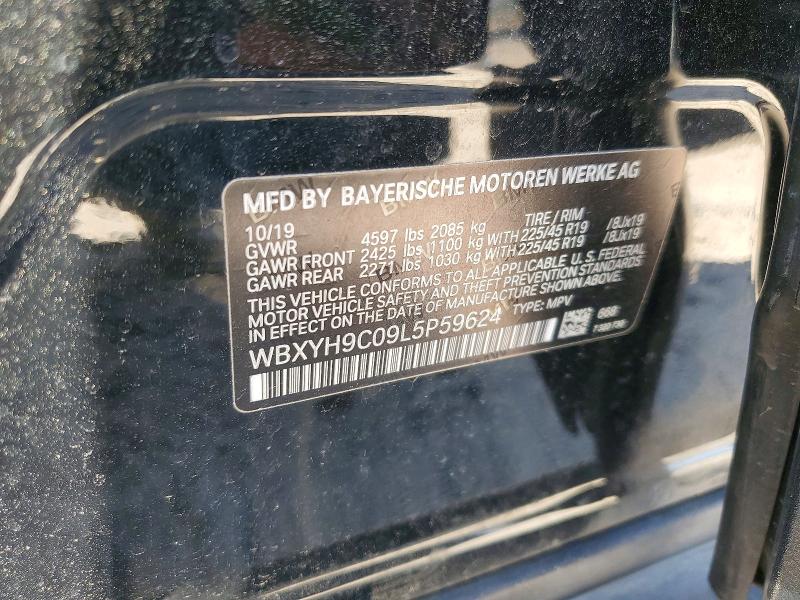 46534056 :رقم المزاد ، WBXYH9C09L5P59624 vin ، 2020 Bmw X2 مزاد بيع