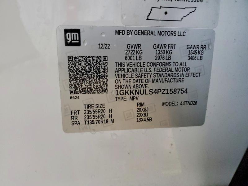 Aukcja sprzedaży 2023 Gmc Acadia, vin: 1GKKNULS4PZ158754, numer aukcji: 47886546