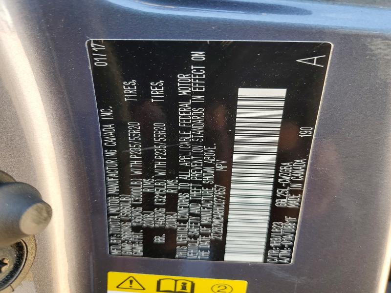 47815006 :رقم المزاد ، 2T2BZMCA8HC077657 vin ، 2017 Lexus Rx 350 مزاد بيع