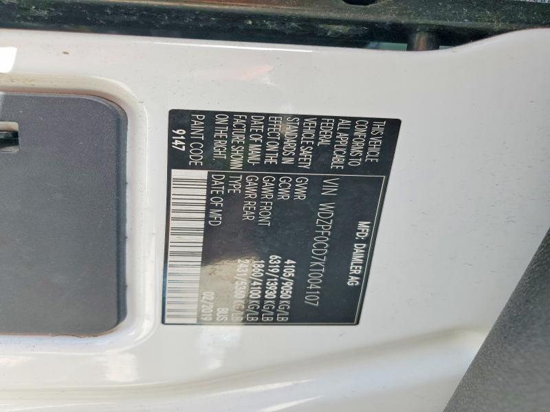 Продажа на аукционе авто 2019 Mercedes-benz Sprinter, vin: WDZPF0CD7KT004107, номер лота: 79481775