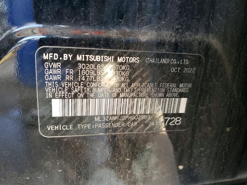 Продаж на аукціоні авто 2023 Mitsubishi Mirage, vin: ML32AWHJ9PH002589, номер лоту: 41826296