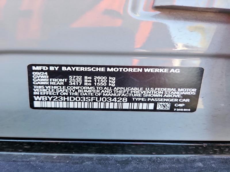 Продажа на аукционе авто 2025 Bmw I4, vin: WBY23HD03SFU03428, номер лота: 46494656