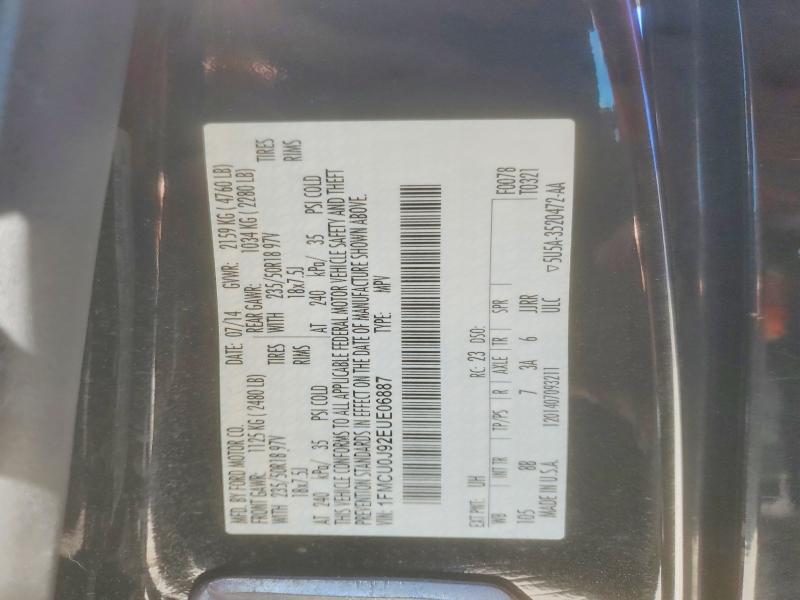 Продажа на аукционе авто 2014 Ford Escape, vin: 1FMCU0J92EUE06887, номер лота: 41623296