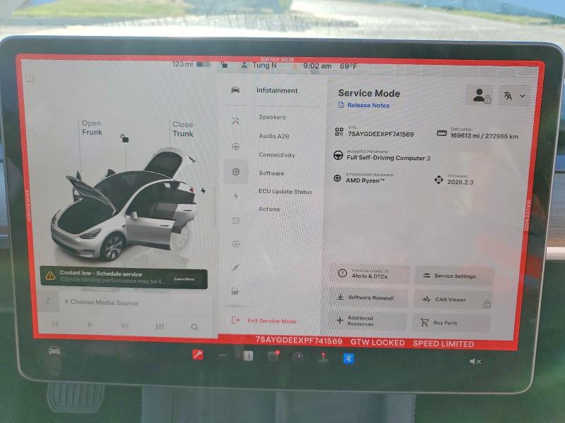 Продаж на аукціоні авто 2023 Tesla Model Y, vin: 7SAYGDEEXPF741569, номер лоту: 46398226