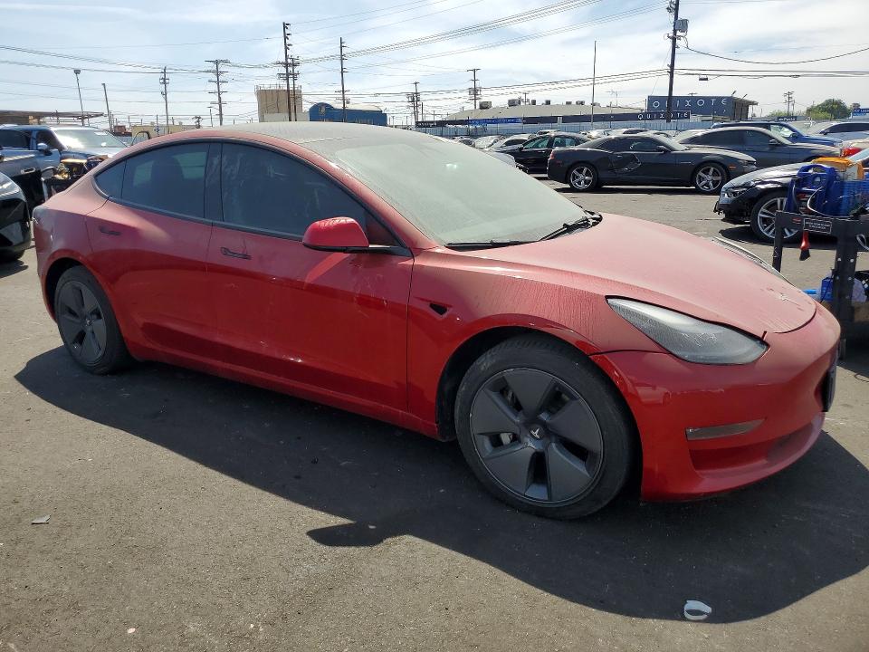 2022 Tesla Model 3 მანქანა იყიდება აუქციონზე, vin: 5YJ3E1EB1NF273763, აუქციონის ნომერი: 48119796