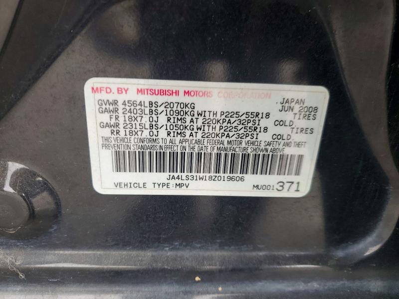 Продаж на аукціоні авто 2008 Mitsubishi Outlander, vin: JA4LS31W18Z019606, номер лоту: 47840316