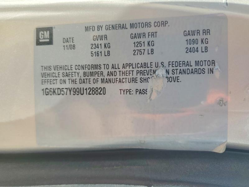 Продажа на аукционе авто 2009 Cadillac Dts, vin: 1G6KD57Y99U128820, номер лота: 46504226