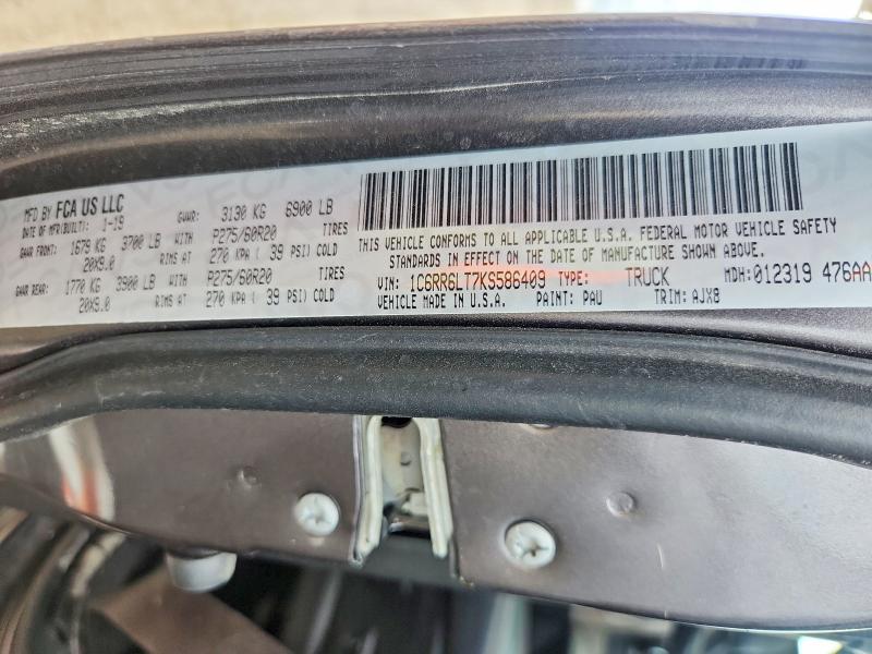 Aukcja sprzedaży 2019 Ram 1500 Classic, vin: 1C6RR6LT7KS586409, numer aukcji: 41689796
