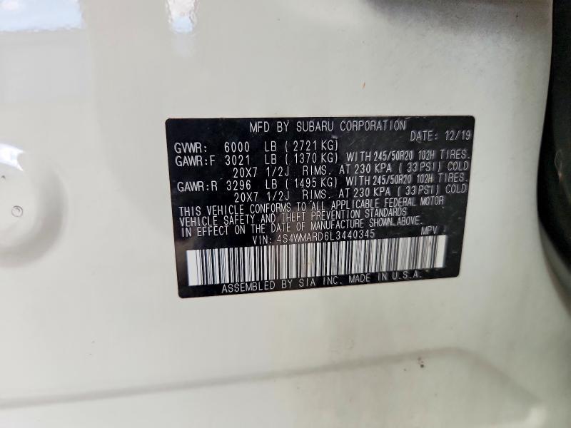 Aukcja sprzedaży 2020 Subaru Ascent, vin: 4S4WMARD6L3440345, numer aukcji: 46988926