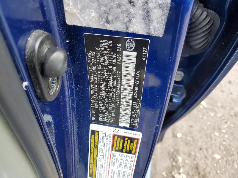 79169425 :رقم المزاد ، 4T4BF3EK4AR003112 vin ، 2010 Toyota Camry مزاد بيع