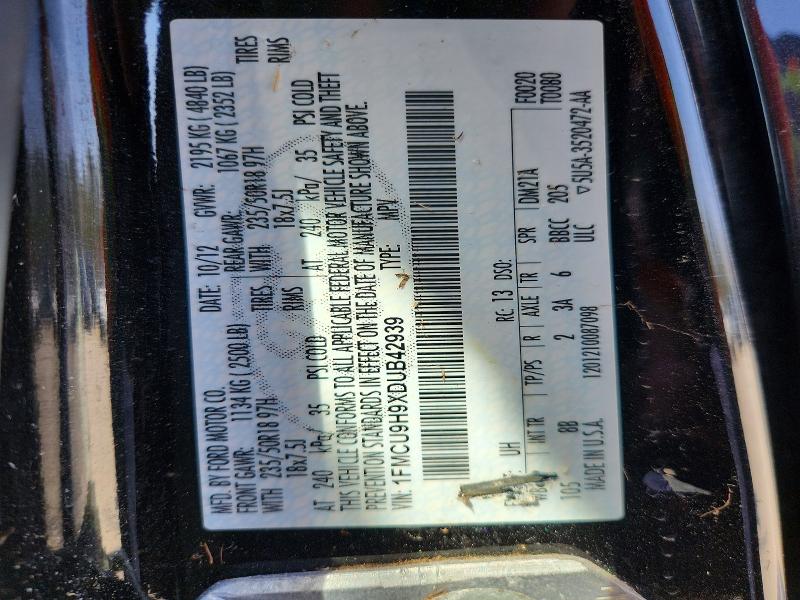 Продажа на аукционе авто 2013 Ford Escape, vin: 1FMCU9H9XDUB42939, номер лота: 47378806