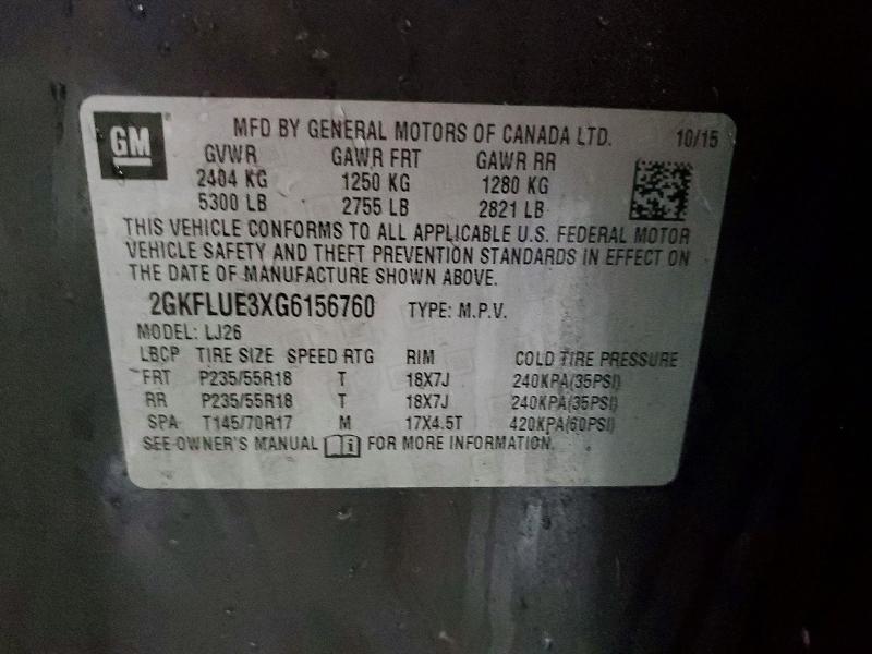 Продажа на аукционе авто 2016 Gmc Terrain, vin: 2GKFLUE3XG6156760, номер лота: 79585185