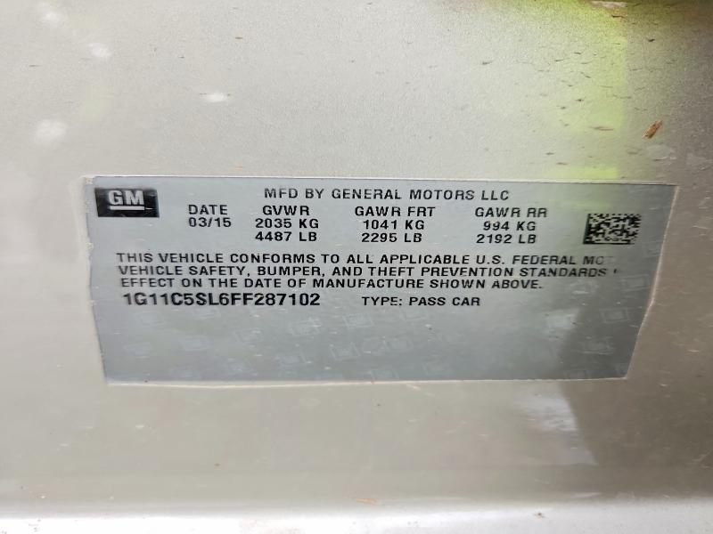 Aukcja sprzedaży 2015 Chevrolet Malibu, vin: 1G11C5SL6FF287102, numer aukcji: 46055766