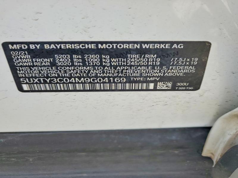 Продаж на аукціоні авто 2021 Bmw X3, vin: 5UXTY3C04M9G04169, номер лоту: 79654175