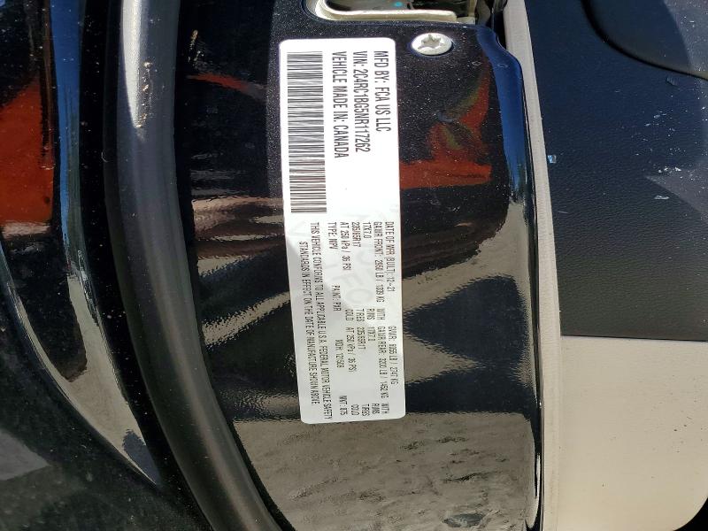 2022 Chrysler Pacifica მანქანა იყიდება აუქციონზე, vin: 2C4RC1BG5NR117262, აუქციონის ნომერი: 46673086