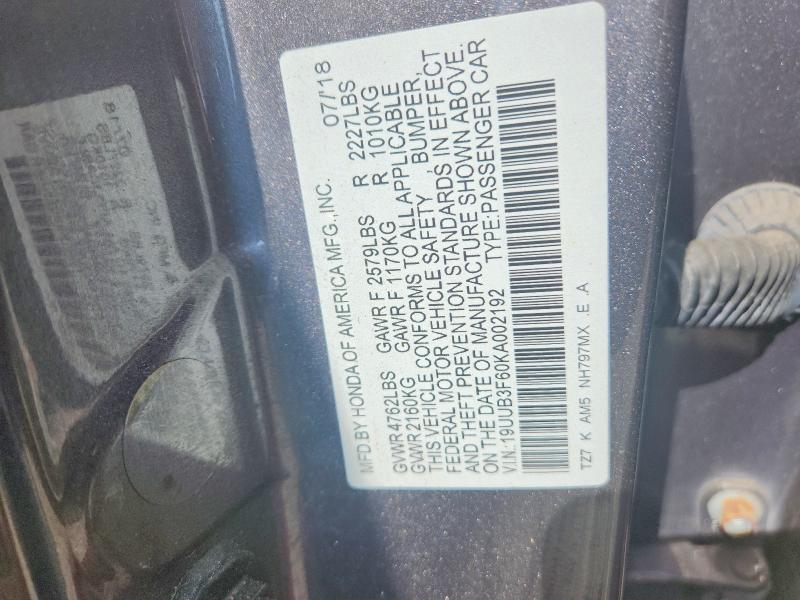Продаж на аукціоні авто 2019 Acura Tlx, vin: 19UUB3F60KA002192, номер лоту: 47881856