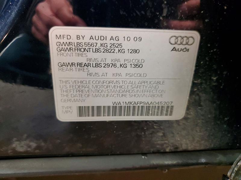 46724366 :رقم المزاد ، WA1MKAFP9AA045207 vin ، 2010 Audi Q5 مزاد بيع