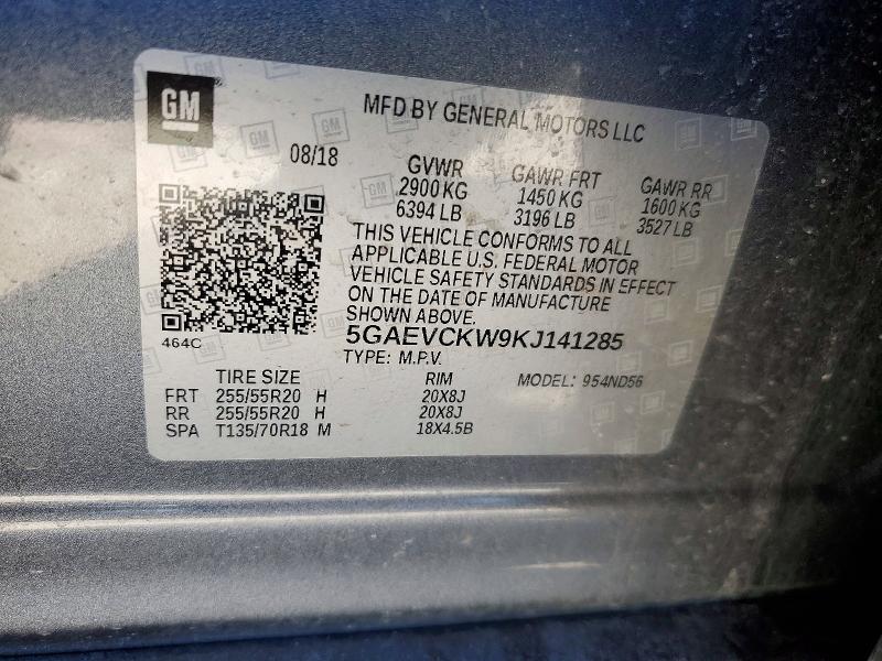 Aukcja sprzedaży 2019 Buick Enclave, vin: 5GAEVCKW9KJ141285, numer aukcji: 42058156