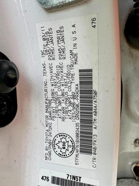 Aukcja sprzedaży 2011 Toyota Tacoma, vin: 5TFMU4FN1BX003435, numer aukcji: 41792156