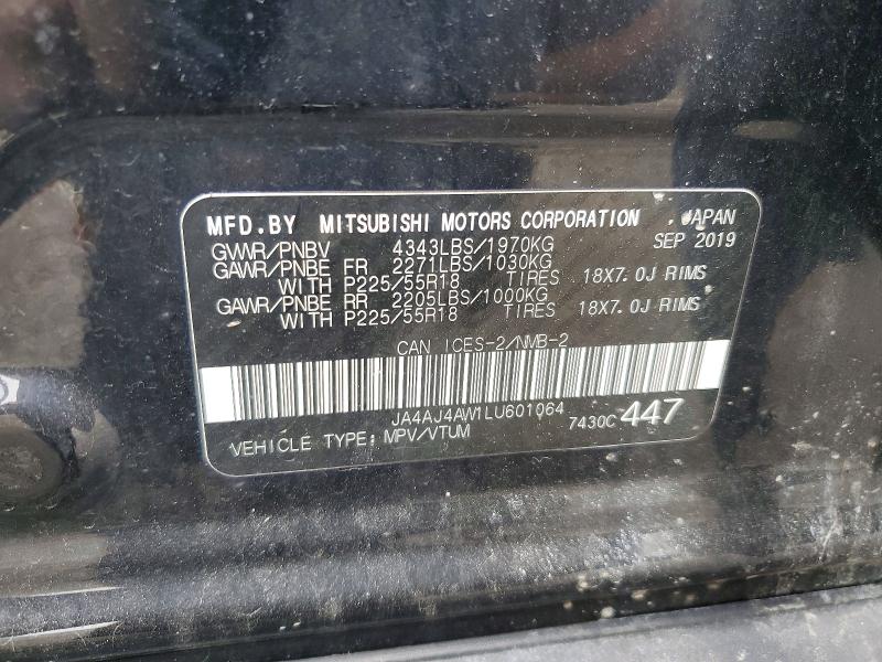Продажа на аукционе авто 2020 Mitsubishi Rvr, vin: JA4AJ4AW1LU601064, номер лота: 48045886
