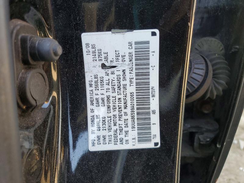 47340866 :رقم المزاد ، 19UUA86599A010065 vin ، 2009 Acura Tl مزاد بيع