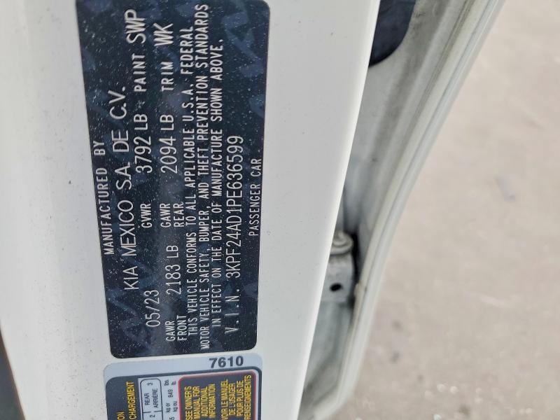 Продаж на аукціоні авто 2023 Kia Forte, vin: 3KPF24AD1PE636599, номер лоту: 47319846