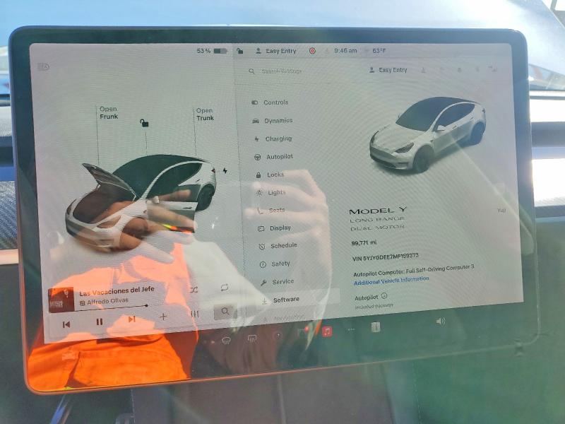 Продажа на аукционе авто 2021 Tesla Model Y, vin: 5YJYGDEE7MF159373, номер лота: 47016856