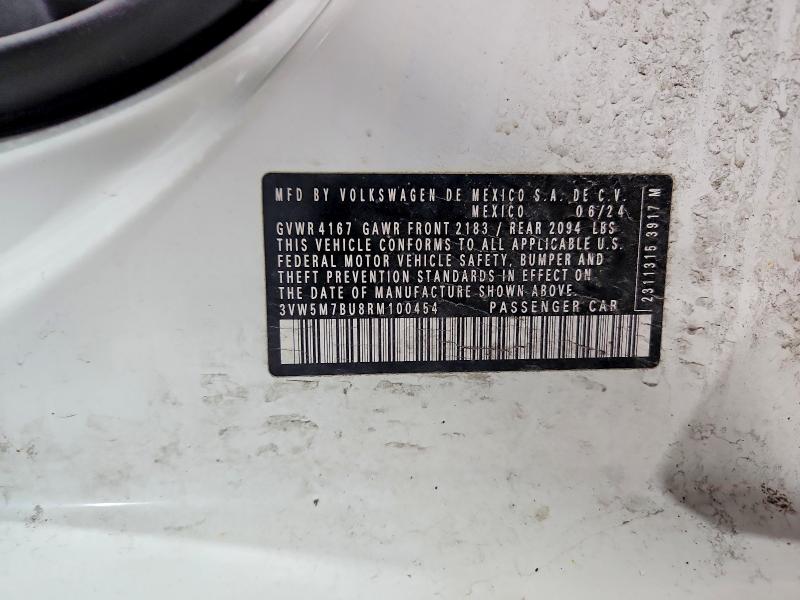 46178856 :رقم المزاد ، 3VW5M7BU8RM100454 vin ، 2024 Volkswagen Jetta مزاد بيع