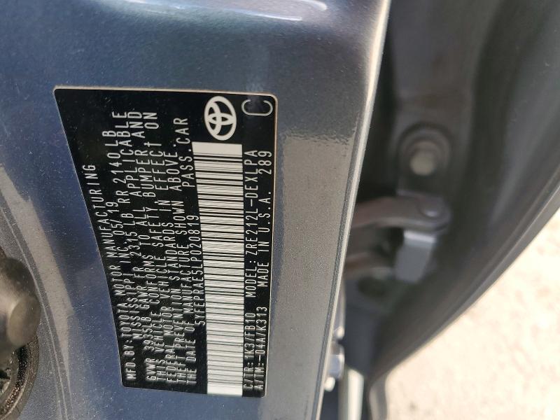 79519095 :رقم المزاد ، 5YFEPRAE5LP020819 vin ، 2020 Toyota Corolla مزاد بيع