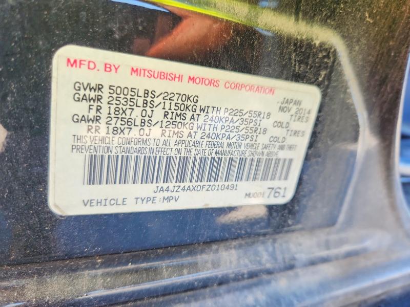 Продаж на аукціоні авто 2015 Mitsubishi Outlander, vin: JA4JZ4AX0FZ010491, номер лоту: 47894686