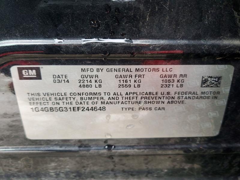 47897306 :رقم المزاد ، 1G4GB5G31EF244648 vin ، 2014 Buick Lacrosse مزاد بيع