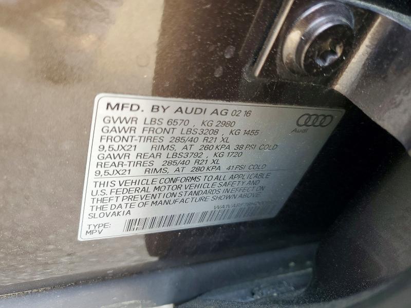 47067956 :رقم المزاد ، WA1VABF78HD008929 vin ، 2017 Audi Q7 مزاد بيع