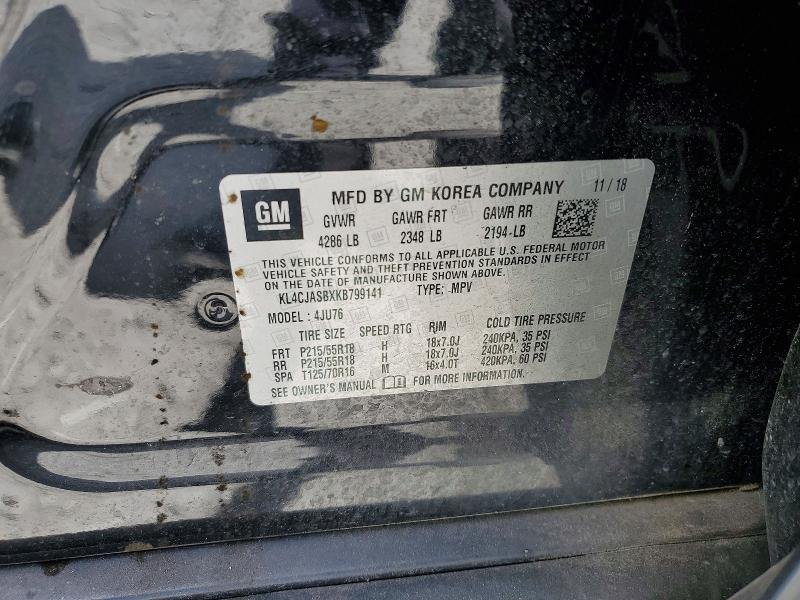 Продаж на аукціоні авто 2019 Buick Encore, vin: KL4CJASBXKB799141, номер лоту: 47892356