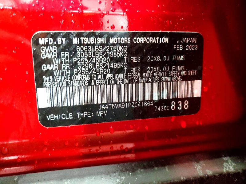 Продаж на аукціоні авто 2023 Mitsubishi Outlander, vin: JA4T5VA91PZ041634, номер лоту: 47281886