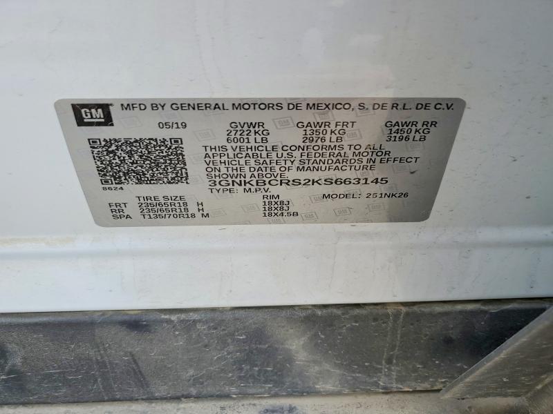 Продажа на аукционе авто 2019 Chevrolet Blazer, vin: 3GNKBCRS2KS663145, номер лота: 47105106