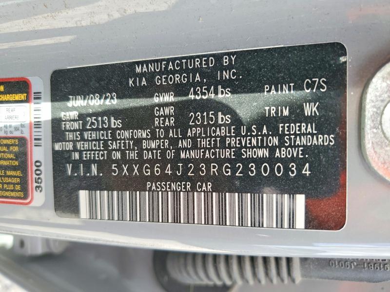 Aukcja sprzedaży 2024 Kia K5, vin: 5XXG64J23RG230034, numer aukcji: 47520556