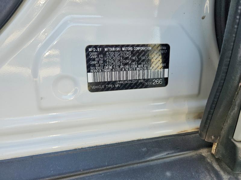 Продаж на аукціоні авто 2018 Mitsubishi Outlander, vin: JA4AD3A3XJZ011498, номер лоту: 47062766