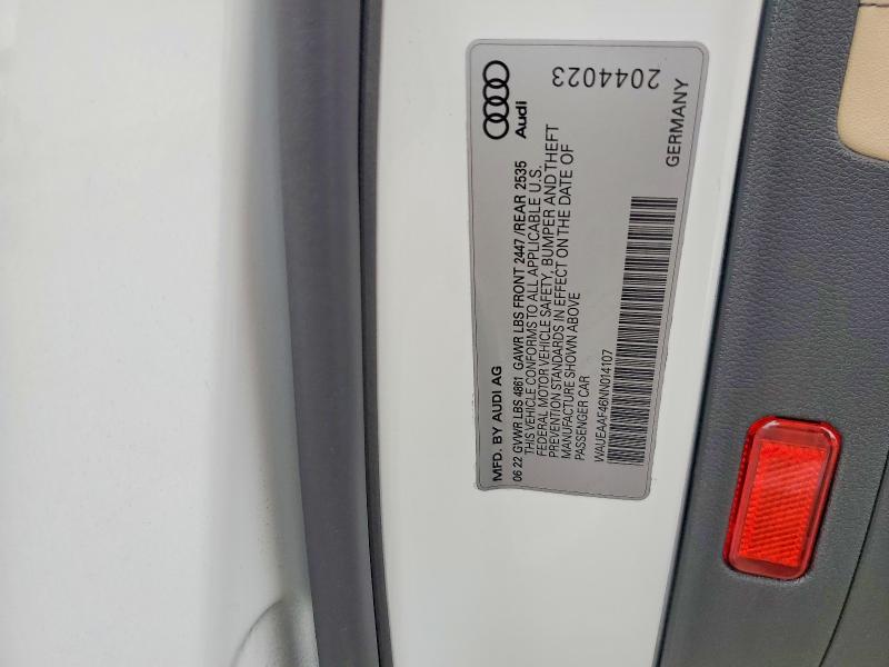 Продаж на аукціоні авто 2022 Audi A4, vin: WAUEAAF46NN014107, номер лоту: 47059846