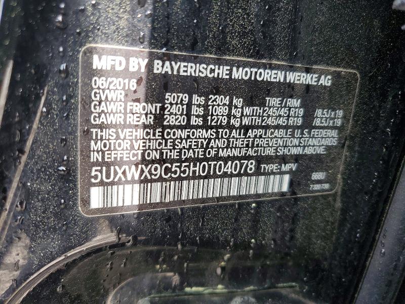 Продажа на аукционе авто 2017 Bmw X3, vin: 5UXWX9C55H0T04078, номер лота: 48057196